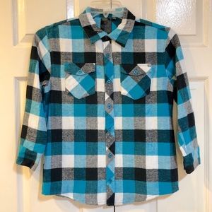 NEW-Ocean Current-Soft Cotton Flannel Shirt-Sz M